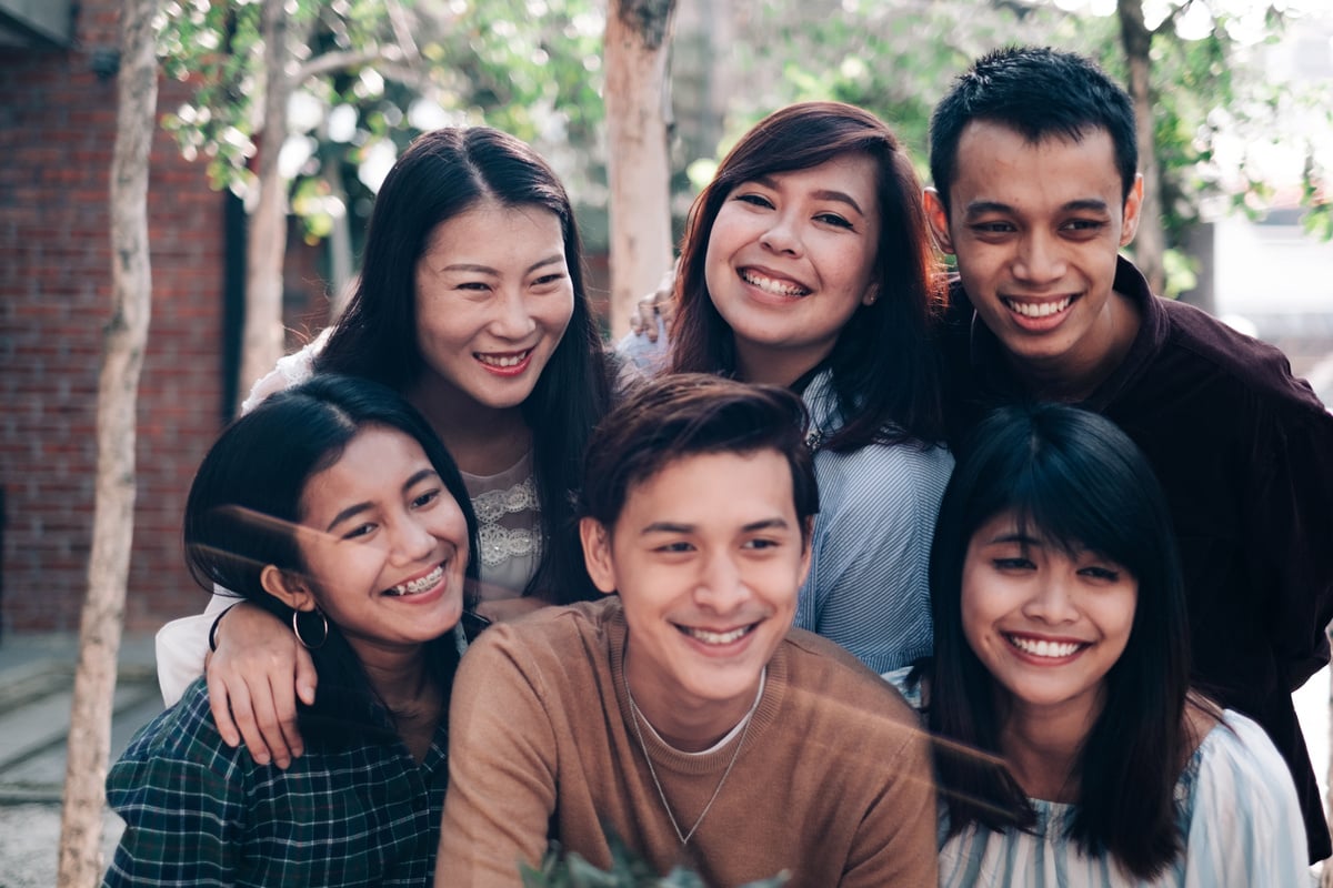 Group Portrait of Asian People